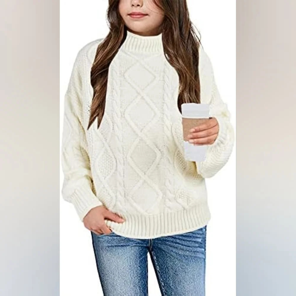 Suzy Shier-NWOT Turtleneck Oversized Long Sleeve Cable Knit Loose Fit Chunky - Picture 4 of 6